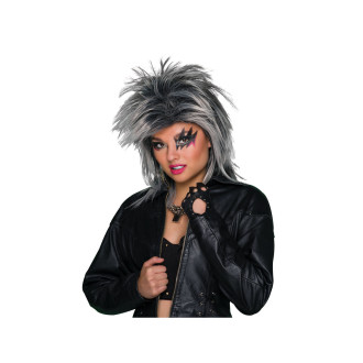 Paruky - Dámská paruka Foxy Rocker černo-šedá
