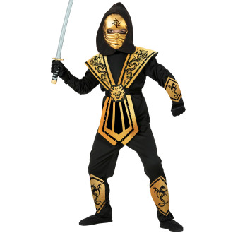 Kostýmy na karneval - Widmann Zlatý kombat ninja