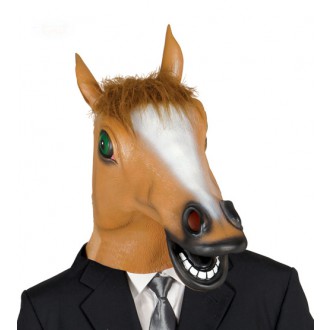 Masky, škrabošky - Maska koně- hnědý