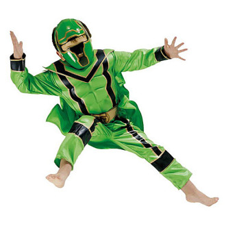 Kostýmy na karneval - Kostým Power Ranger Green Boxset - licenční kostým