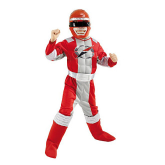 Kostýmy na karneval - Power Ranger Red Muscle Chest - licenční kostým