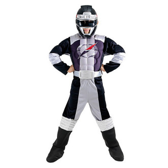 Kostýmy na karneval - Power Ranger Black Muscle Chest S - licenční kostým