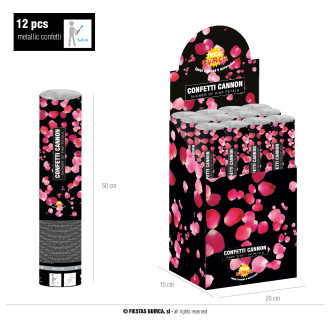 Doplňky - Vystřelovací konfety růžové 50 cm
