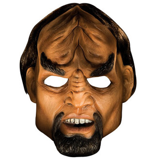 Kostýmy na karneval - Worf  DLX Latex Maske - licence