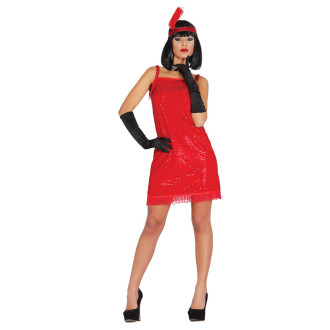 Kostýmy na karneval - Charleston šaty červené