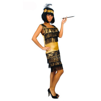 Kostýmy na karneval - Charleston šaty zlaté