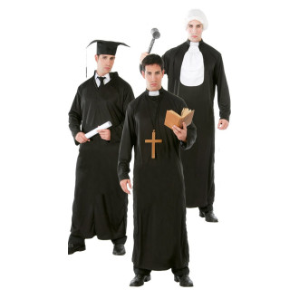 Kostýmy na karneval - 3 v 1 - soudce kněz student