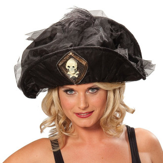 Klobouky, čepice, čelenky - Pirátský klobouk s lebkou