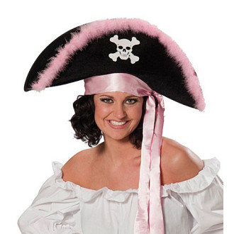 Klobouky, čepice, čelenky - Pirátka pink