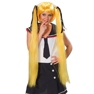 Paruky - Sailor Space Girl žlutá - karnevalová paruka