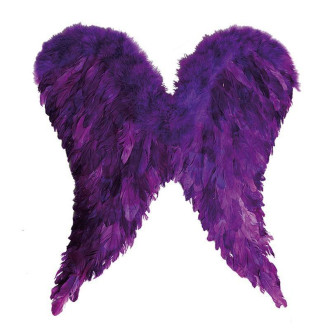 Doplňky - Andělská křídla péřová fialová