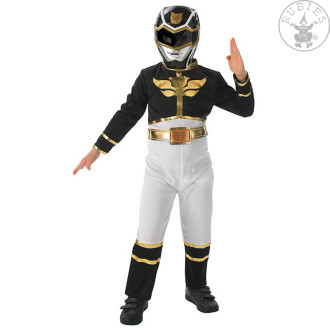 Kostýmy na karneval - Black Power Ranger Flat Chest - Megaforce - licenční kostým