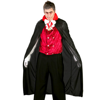Kostýmy na karneval - Plášť upíra černo-červený 140 cm