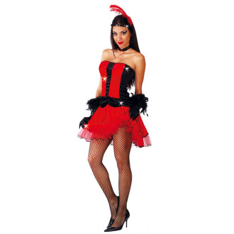 Kostýmy na karneval - CAN CAN - šaty červené