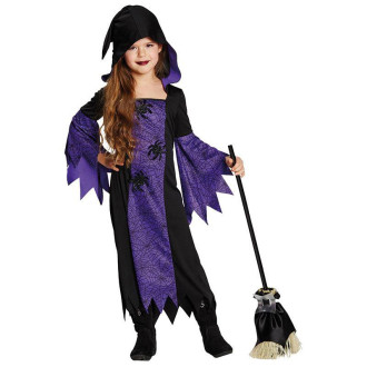 Kostýmy na karneval - Fialová čarodějnice s kapucí