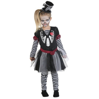 Kostýmy na karneval - Dívčí šaty skeleton
