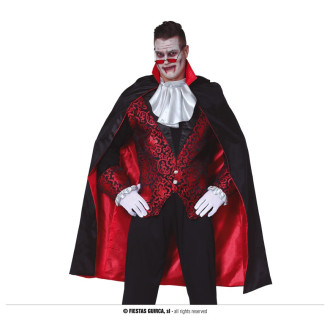Kostýmy na karneval - Plášť červeno-černý s límcem