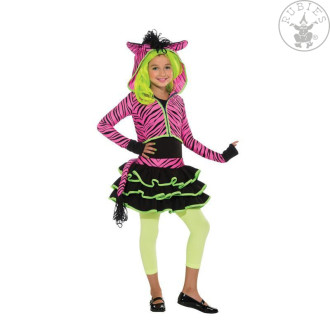 Kostýmy na karneval - Neon Pink Zebra Hoody - kostým