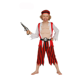 Kostýmy na karneval - Pirát červený pruhovaný
