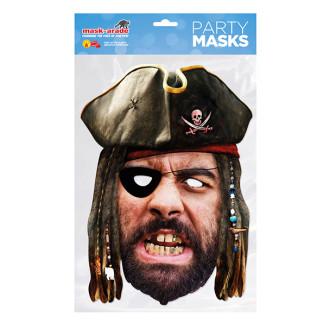 Masky, škrabošky - Pirát - kartonová maska pro dospělé