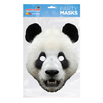 Masky, škrabošky - Panda - kartonová maska pro dospělé