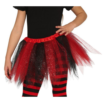 Kostýmy na karneval - Sukénka červeno/černá dětská