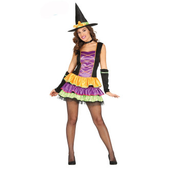 Kostýmy na karneval - Barevná čarodějnice - kostým