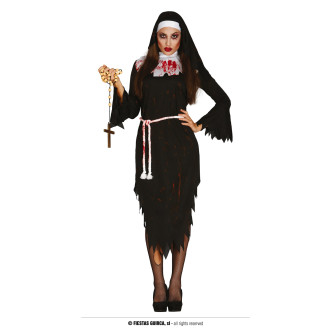 Kostýmy na karneval - RELIGIEUSE ZOMBIE TAILLE - jeptiška kostým