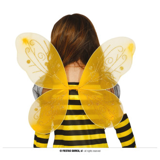 Doplňky - Žlutá motýlí křídla 44 x 37 cm