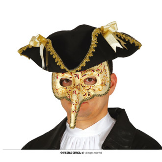 Masky, škrabošky - Benátská maska s nosem - LONG NOSE