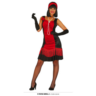 Kostýmy na karneval - Charlestové šaty černo-červené