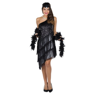 Kostýmy na karneval - Černé charlestonové šaty