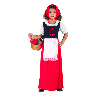 Kostýmy na karneval - Červená Karkulka s šátkem a zástěrou