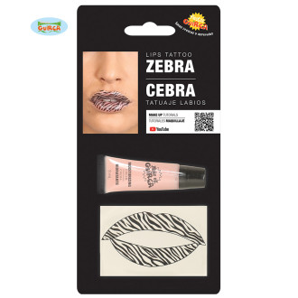 Líčidla, kosmetika - Tetování na rty zebra