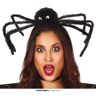 Klobouky, čepice, čelenky - Černý pavouk na vlasové sponě