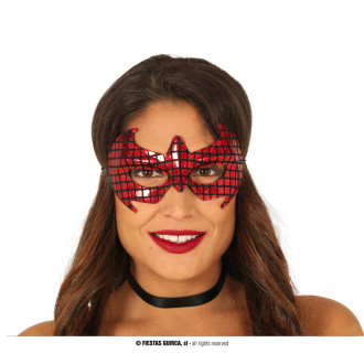 Masky, škrabošky - Červená pavoučí maska