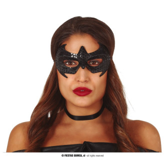 Masky, škrabošky - Černá pavoučí maska