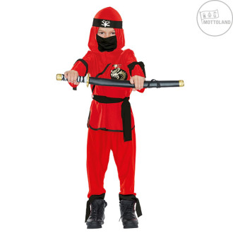 Kostýmy na karneval - Ninja bojovník - červenočerný