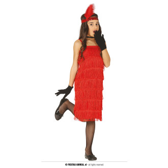 Kostýmy na karneval - Charleston červený - dětský kostým