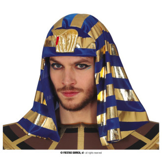 Klobouky, čepice, čelenky - Faraon modro-zlatá pokrývka hlavy