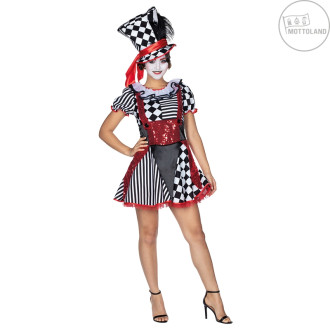 Kostýmy na karneval - Pierrot - dámské šaty krátké