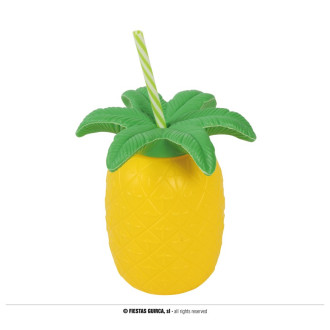 Doplňky - Ananas - pohár se slámkou
