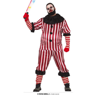 Kostýmy na karneval - Bláznivý klaun pánský kostým XL