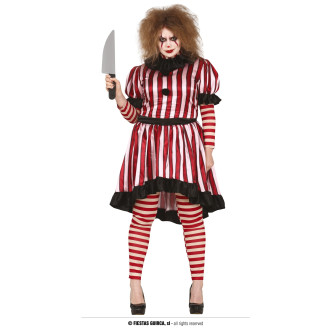 Kostýmy na karneval - Bláznivý klaun dámský  kostým XL