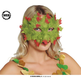 Masky, škrabošky - Zelená listová maska
