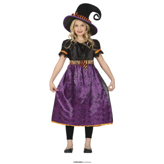 Kostýmy na karneval - Čarodějnice fialová s kloboukem