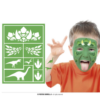 Líčidla, kosmetika - Zelená šablona na dětský makeup