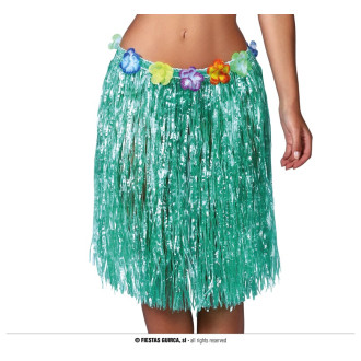 Doplňky - Havajská sukně s květy zelená
