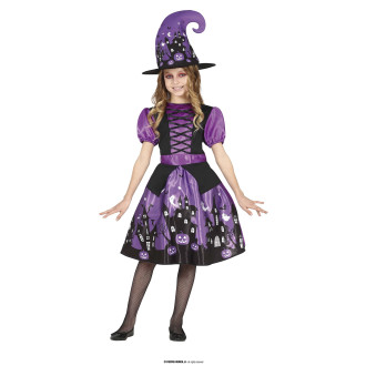 Kostýmy na karneval - Fialová čarodějnice s kloboukem