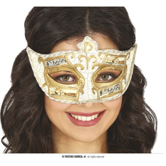 Masky, škrabošky - Benátská maska s hudebním motivem